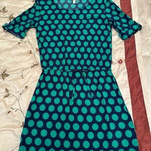 Banana Republic Green Polka Dot Midi Dress